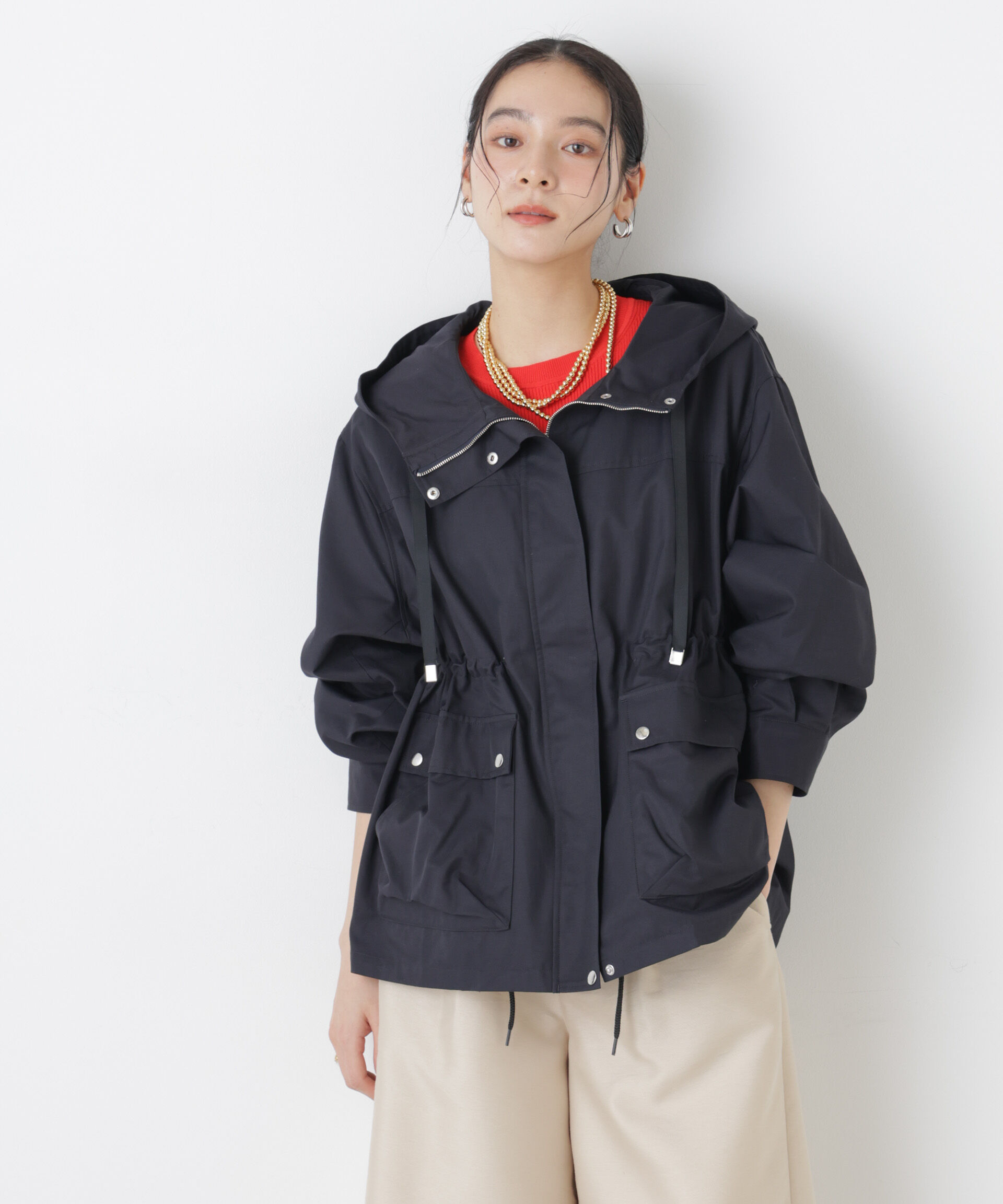 nano･universe「撥水フードブルゾン」|ブルゾン・スタジャン|