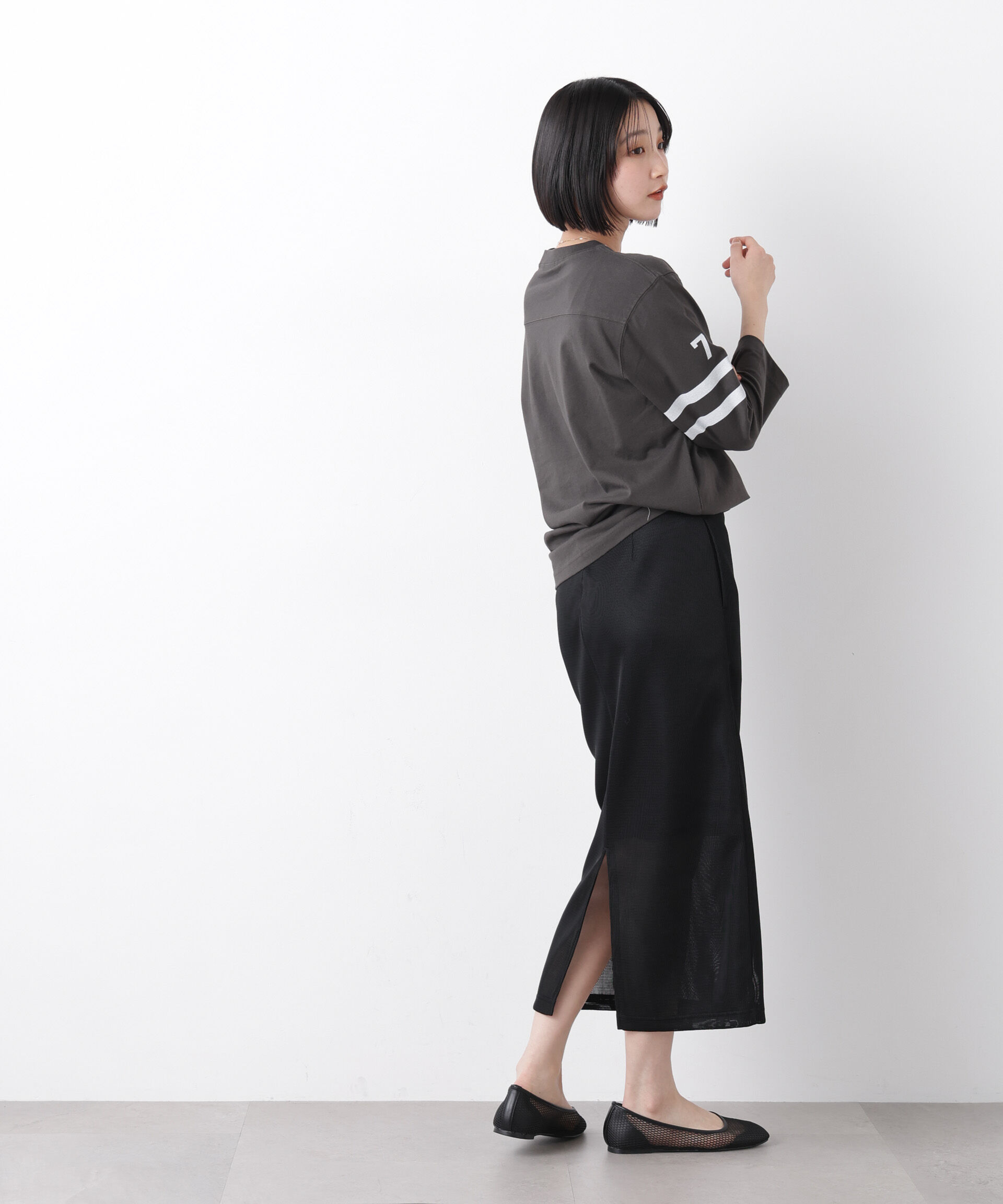 nano･universe「Champion/3/4 SLEEVE FOOTBALL T-SHIRT」|Tシャツ・カットソー|