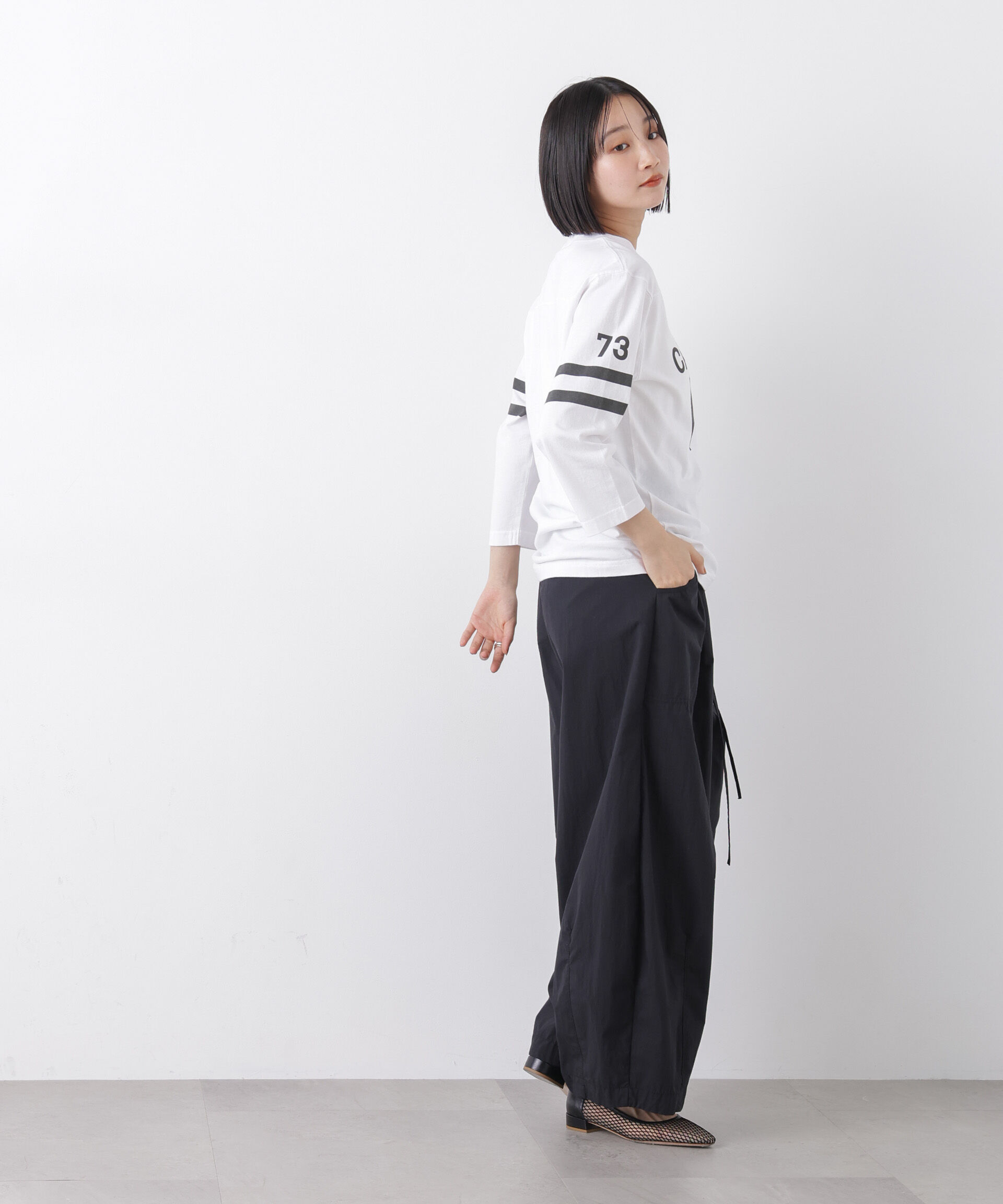 nano･universe「Champion/3/4 SLEEVE FOOTBALL T-SHIRT」|Tシャツ・カットソー|