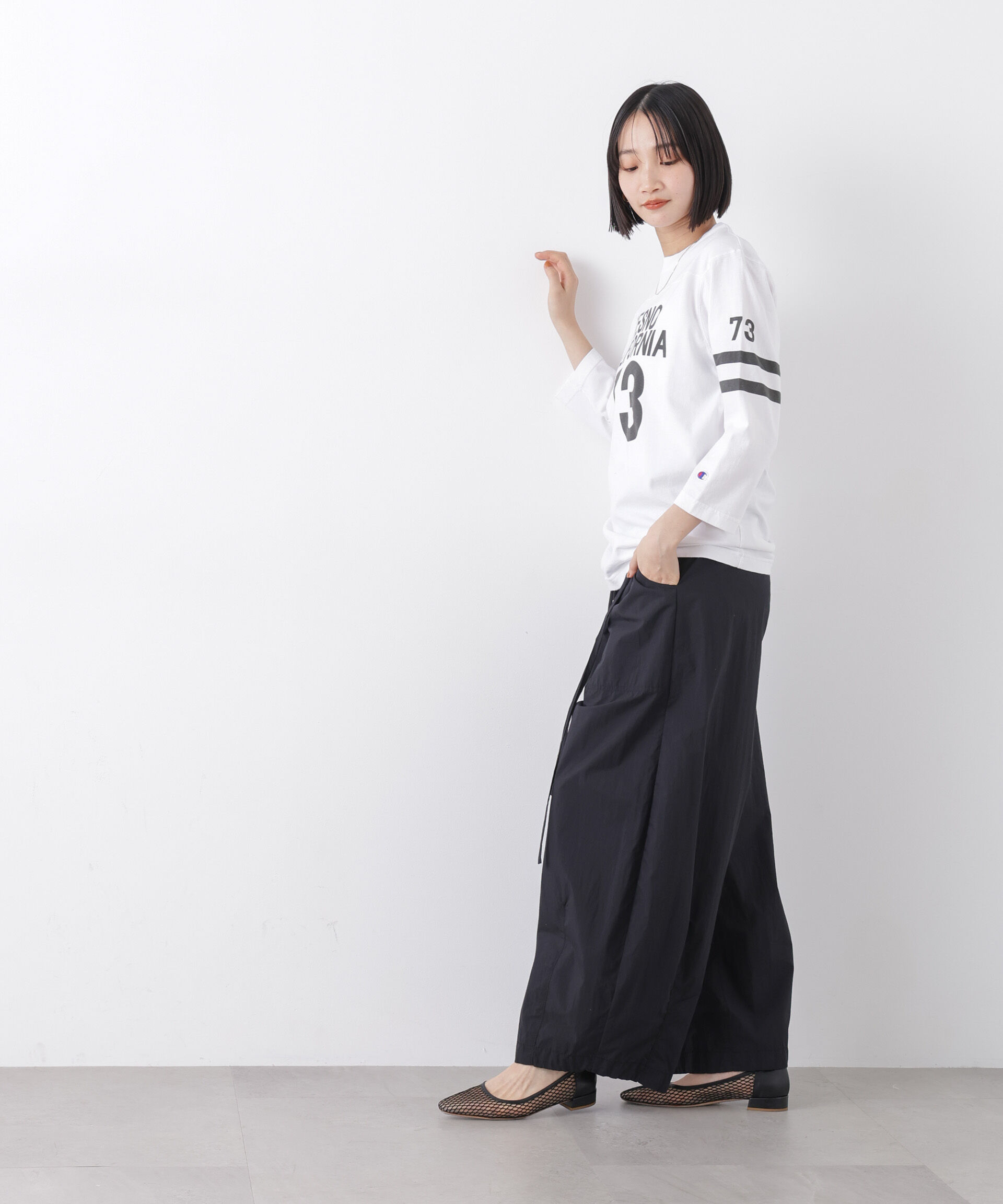 nano･universe「Champion/3/4 SLEEVE FOOTBALL T-SHIRT」|Tシャツ・カットソー|