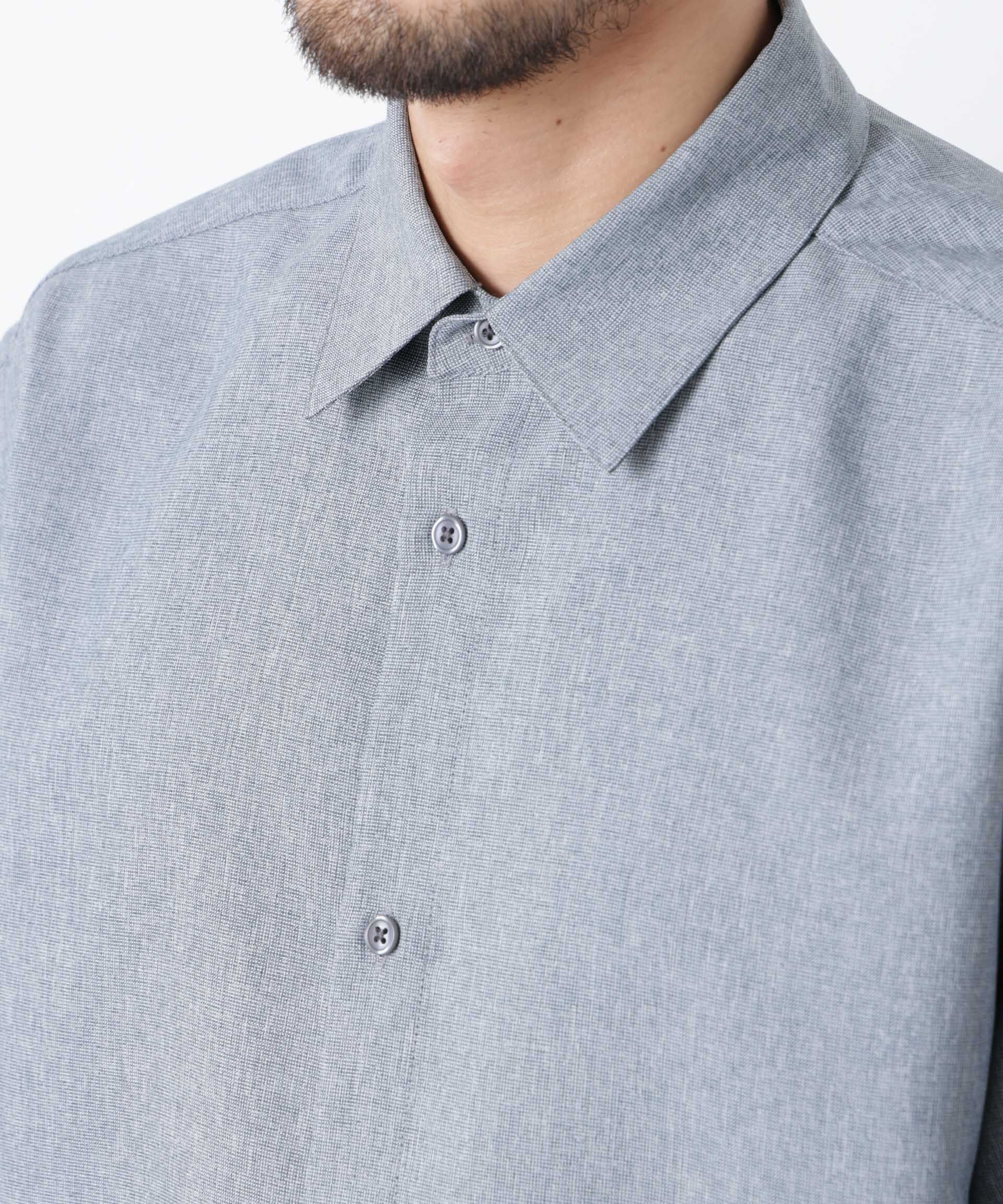 nano･universe「カチオン染め半袖シャツ」|シャツ・ブラウス|