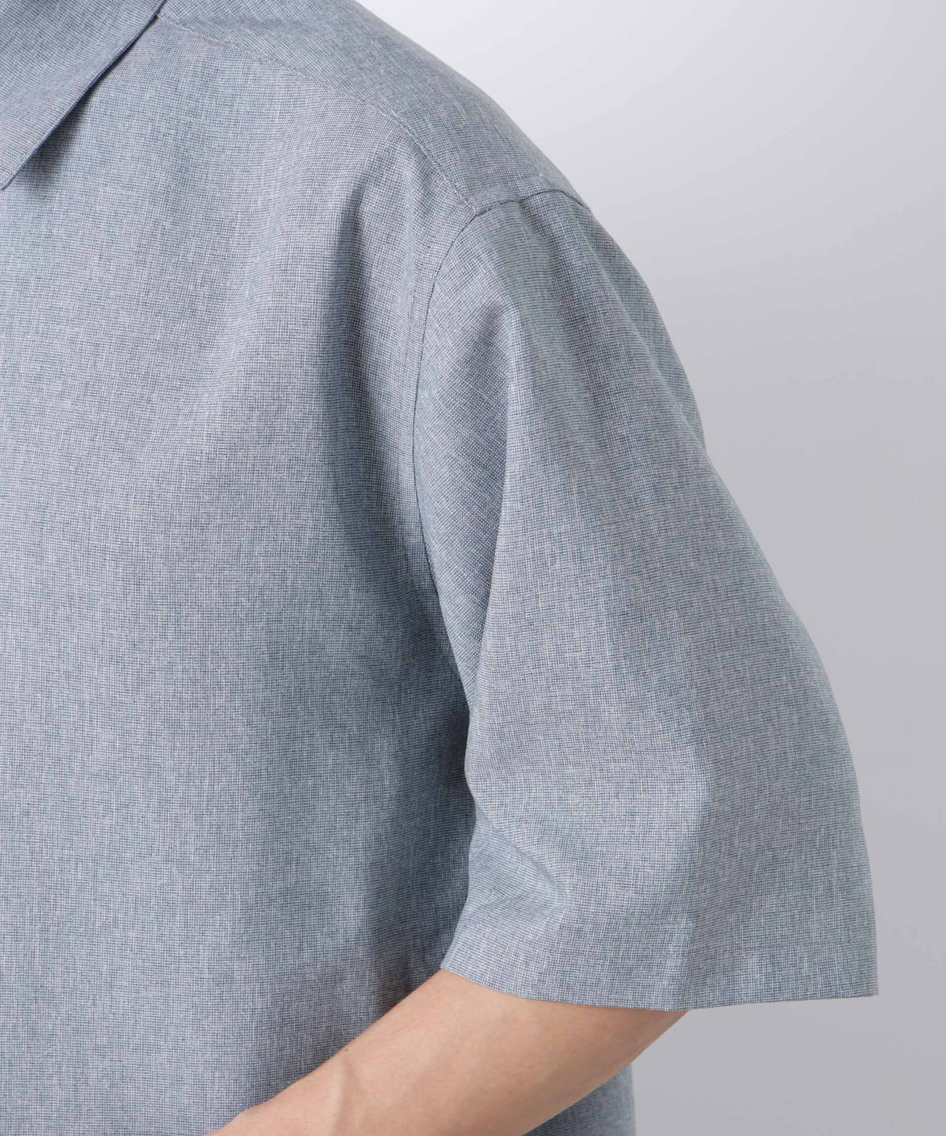 nano･universe「カチオン染め半袖シャツ」|シャツ・ブラウス|