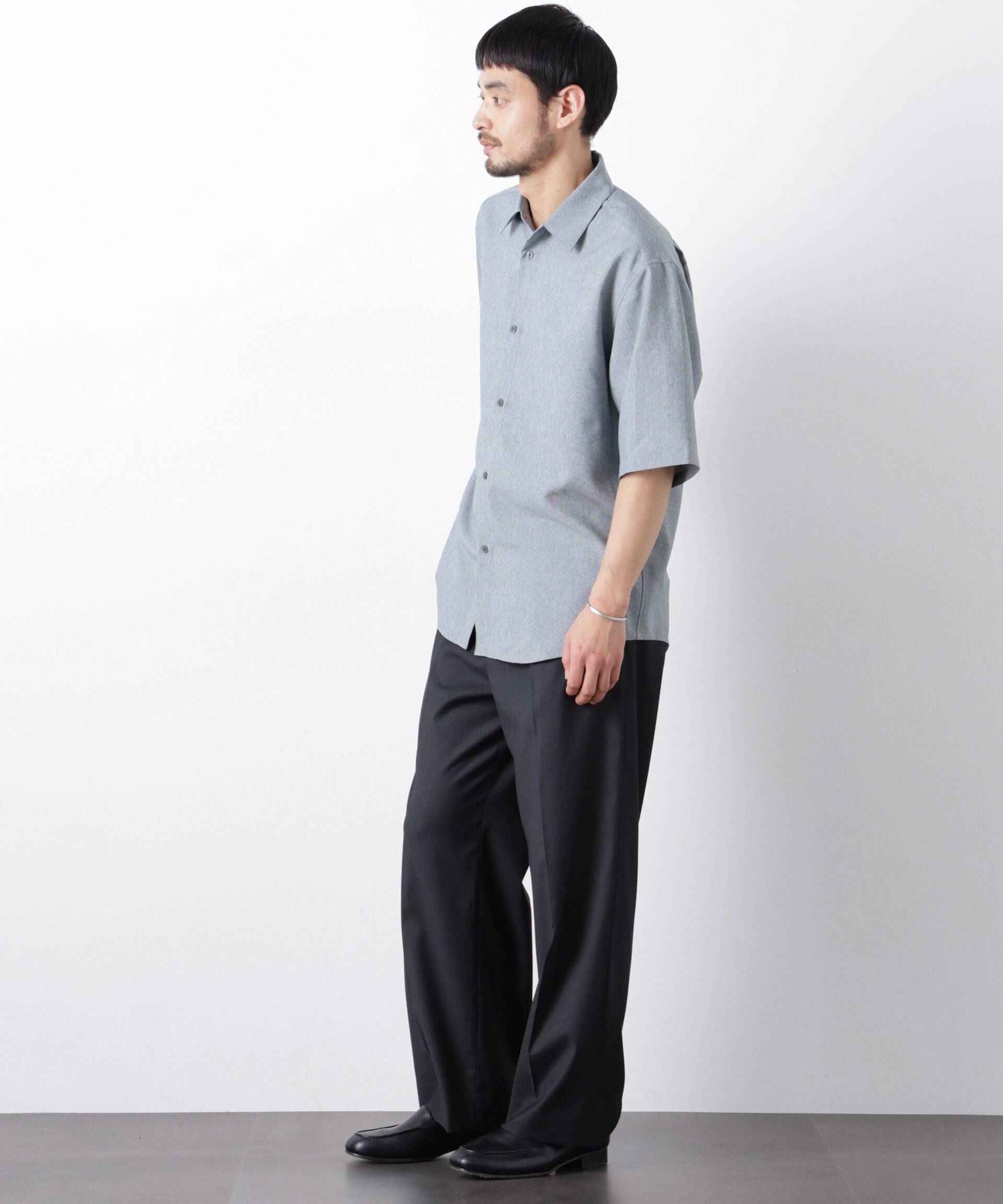 nano･universe「カチオン染め半袖シャツ」|シャツ・ブラウス|