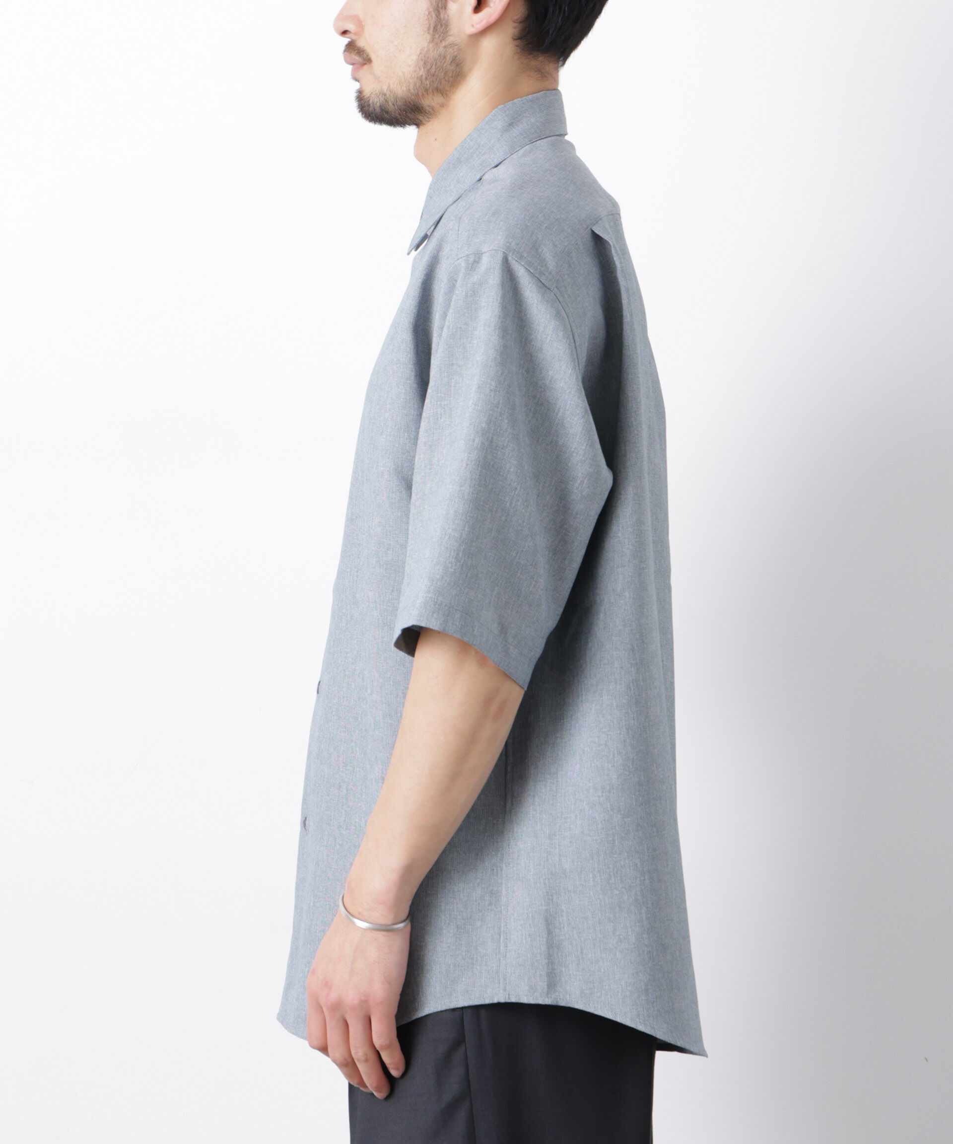 nano･universe「カチオン染め半袖シャツ」|シャツ・ブラウス|