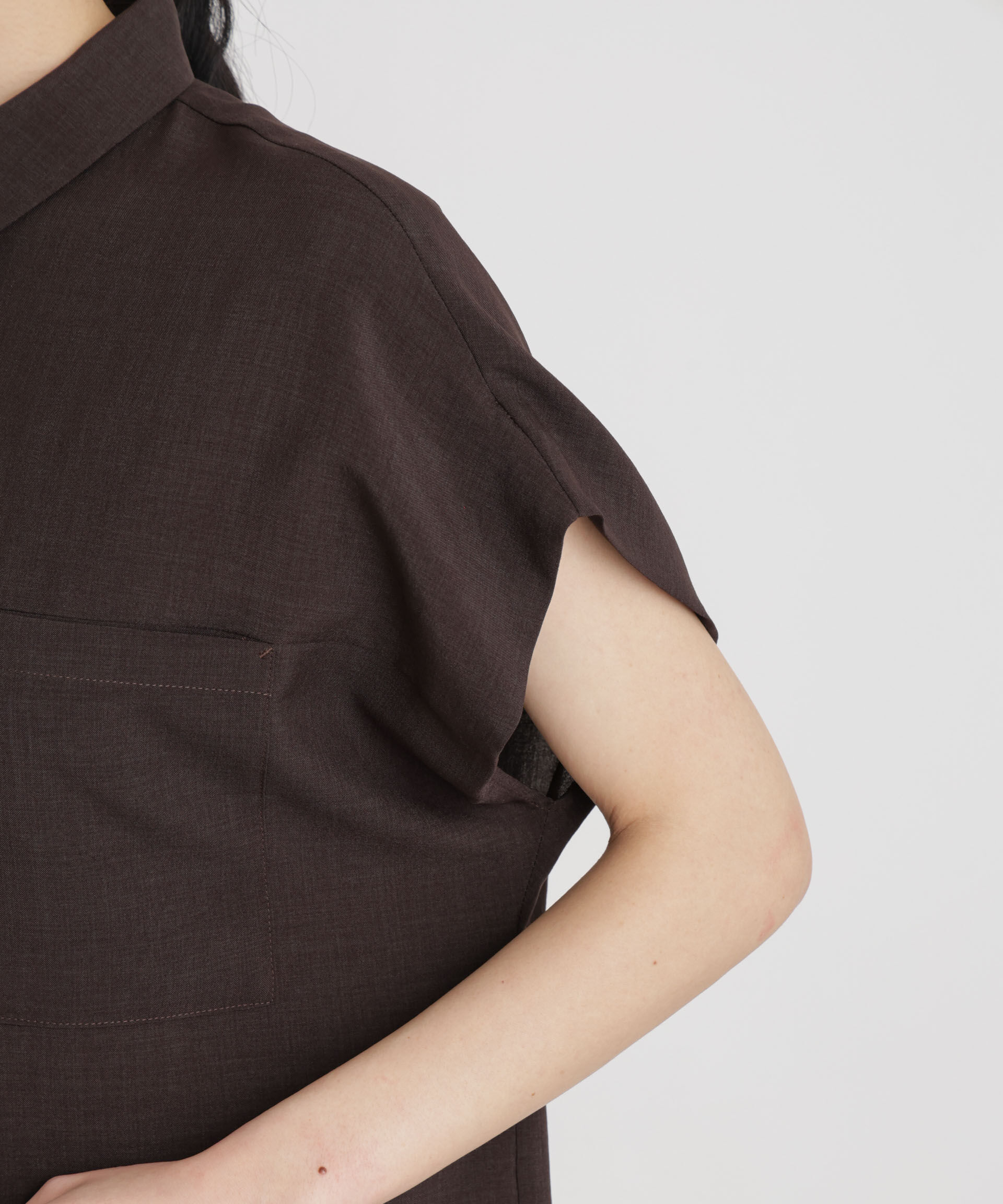 nano･universe「メランジドライ ポケットシャツ(セットアップ可)」|シャツ・ブラウス|