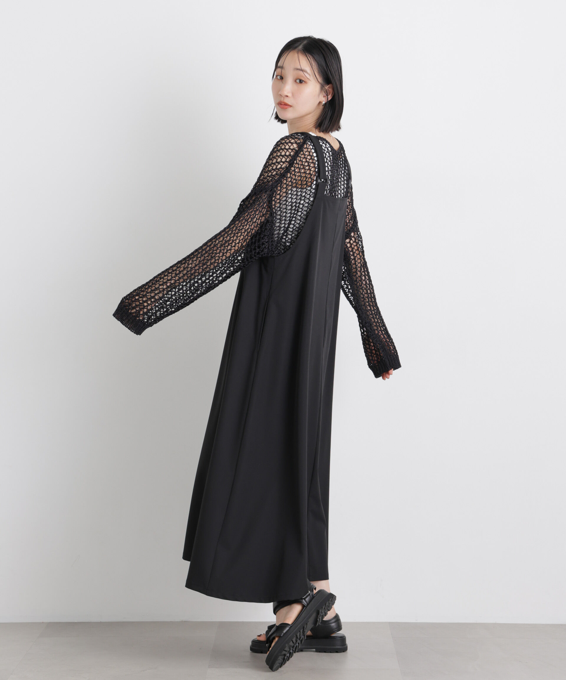 nano･universe「ワイドシルエットメッシュニットプルオーバー」|ニット・セーター|