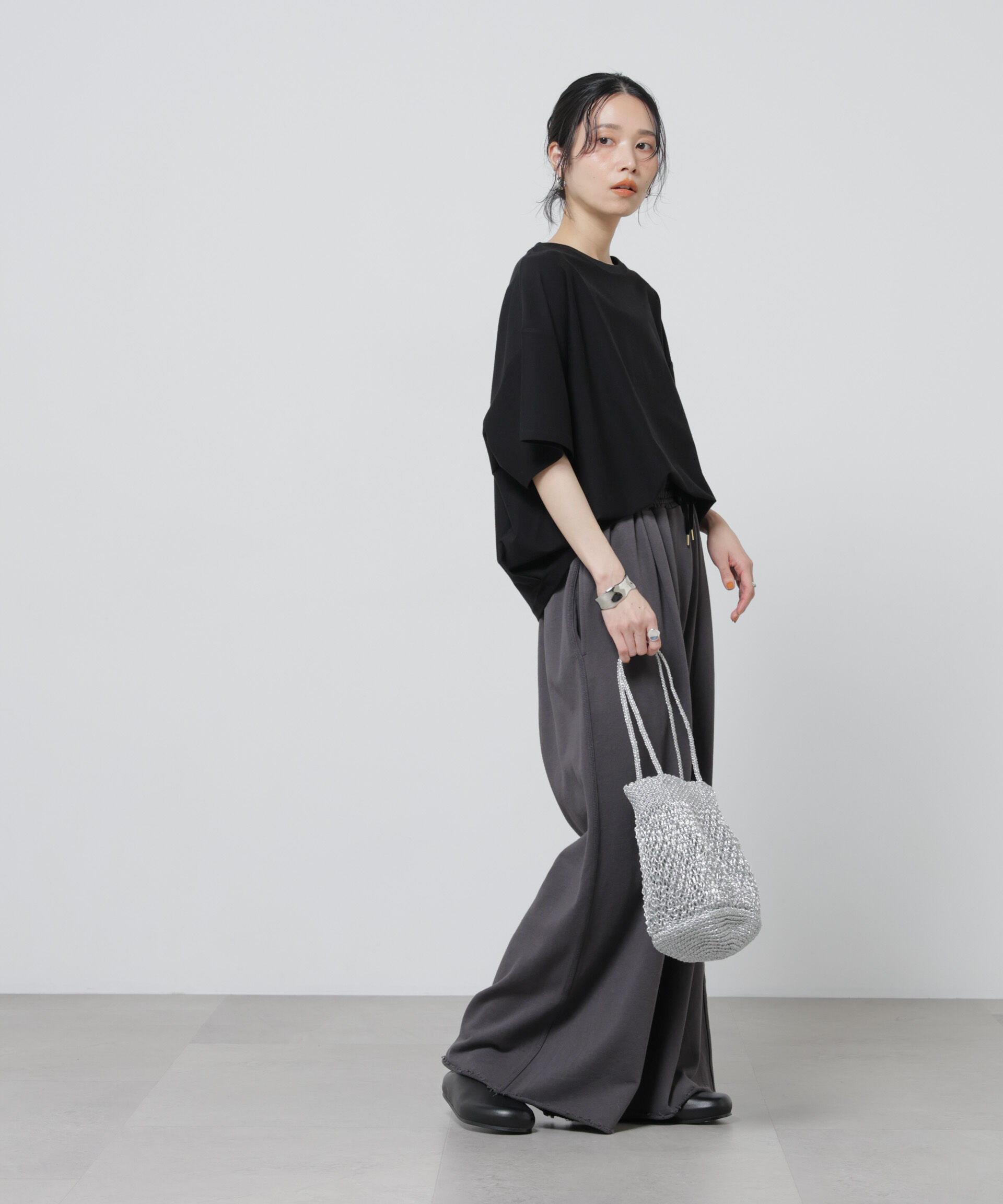 nano･universe「「Meaningful Continuity」coveross(R)ツイル調冷感プレーティング天竺Tシャツ」|Tシャツ・カットソー|