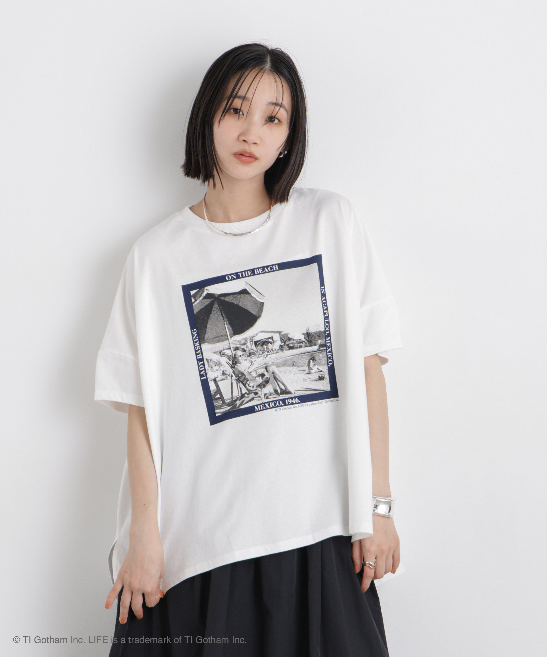 nano･universe「GOOD ROCK SPEED/LIFE PICTURE COLLECTION Big Tshirts White」|Tシャツ・カットソー|ホワイト