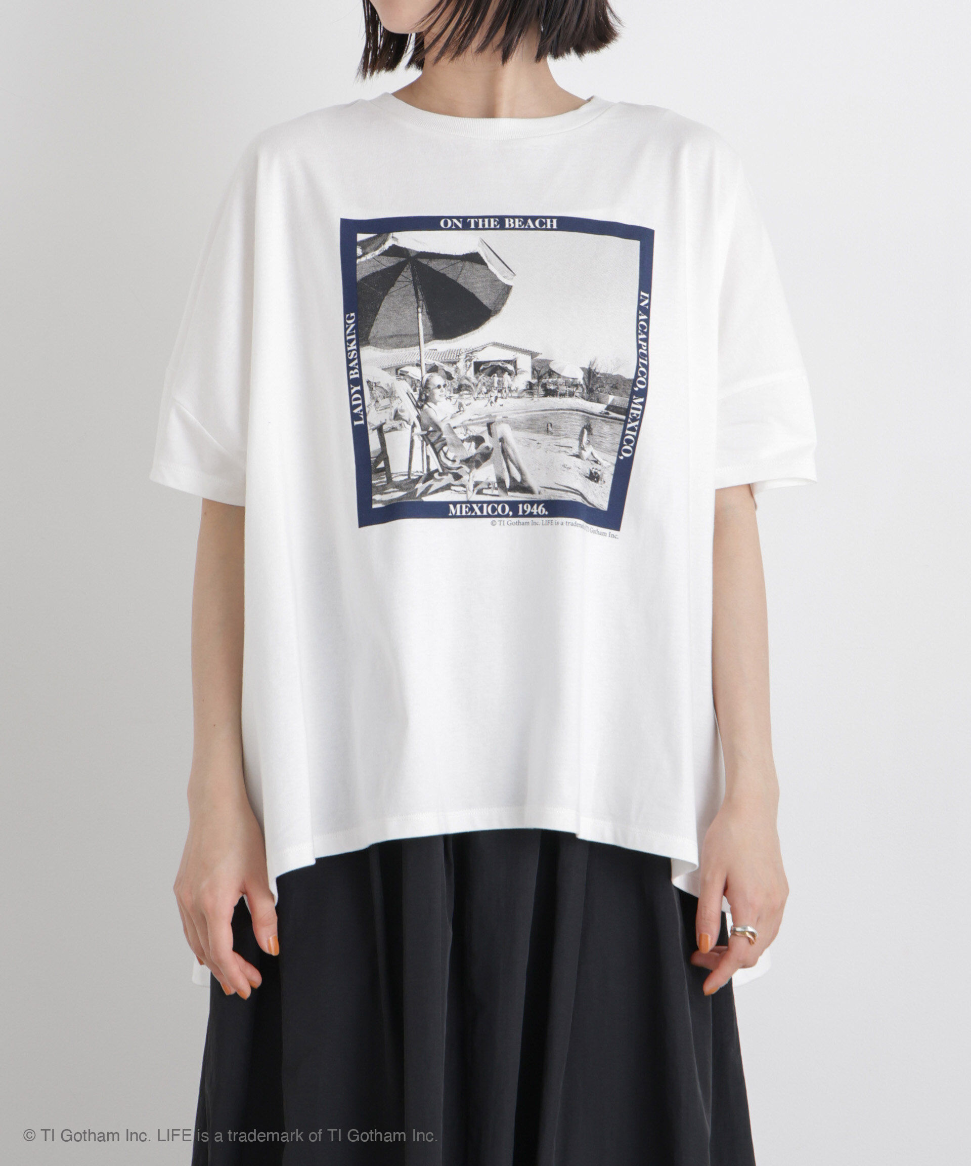 nano･universe「GOOD ROCK SPEED/LIFE PICTURE COLLECTION Big Tshirts White」|Tシャツ・カットソー|