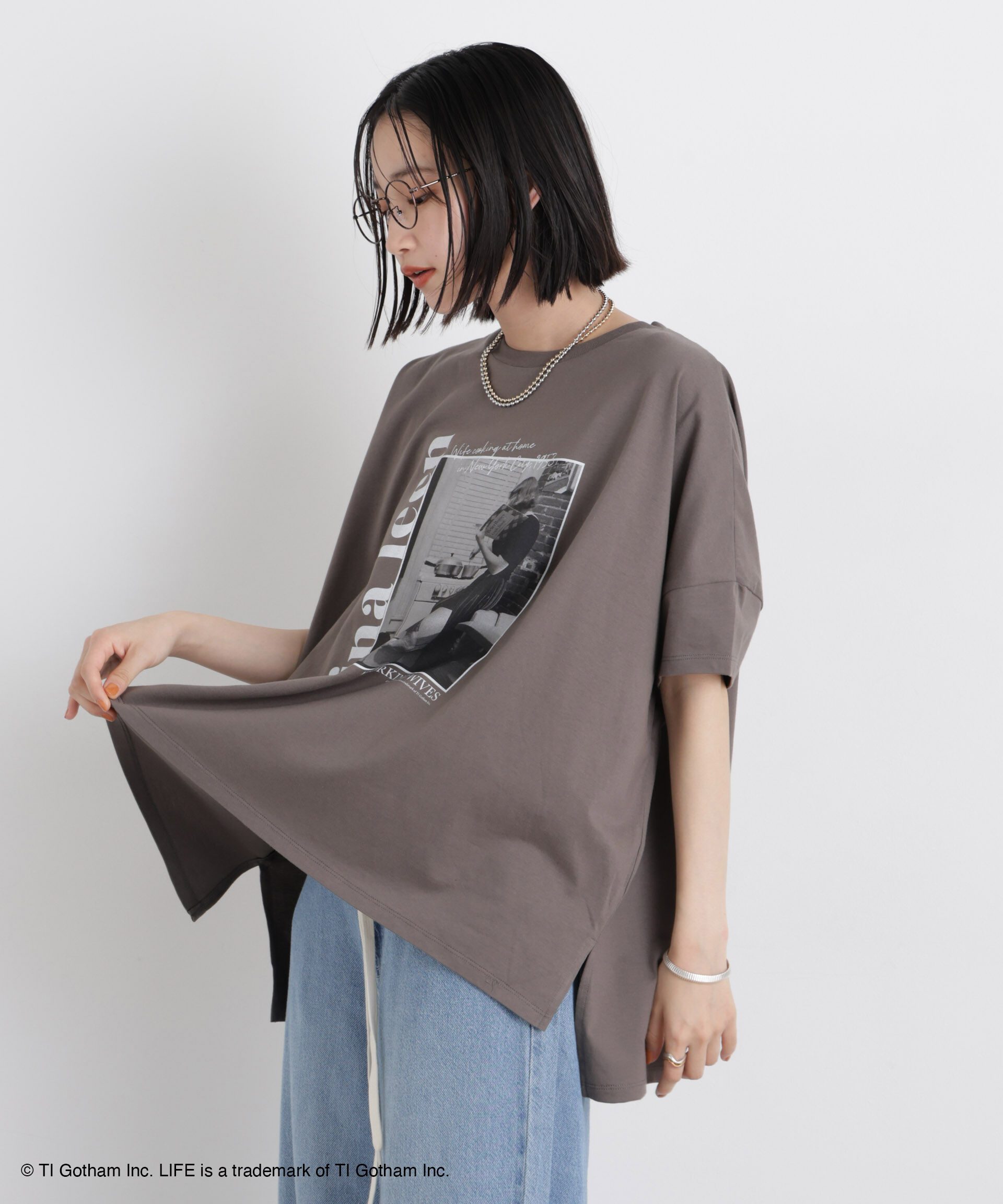 nano･universe「GOOD ROCK SPEED/LIFE PICTURE COLLECTION Big Tshirts Charcoal」|Tシャツ・カットソー|