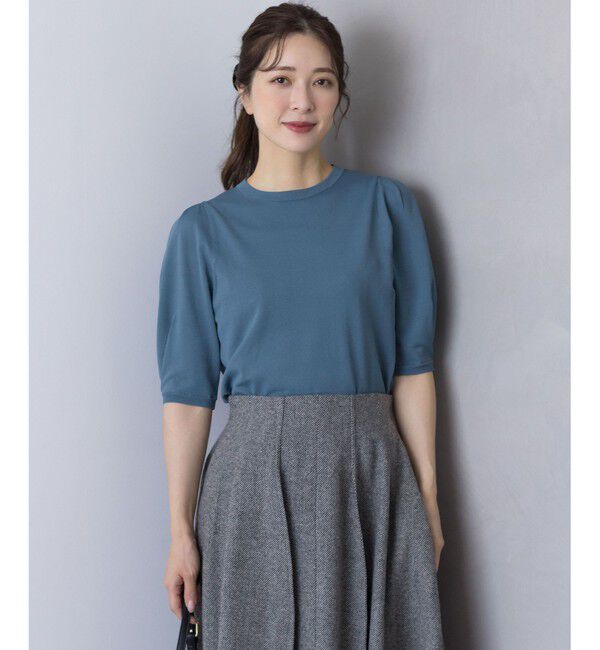 組曲「クルミボタン5分袖ニット」|ニット・セーター|