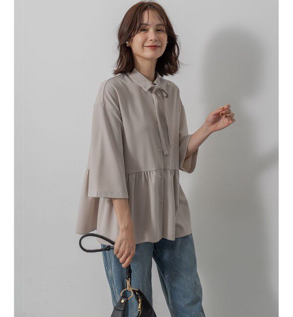 組曲「ジョーゼットジャージーボウタイチュニック ブラウス」|シャツ・ブラウス|