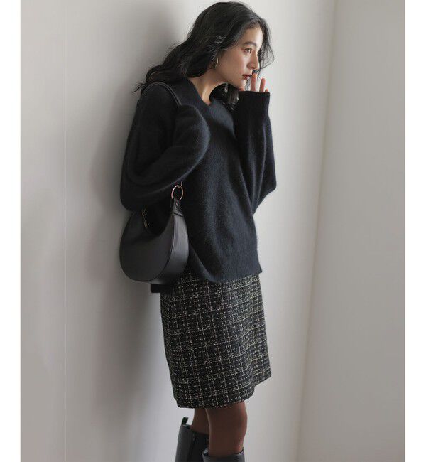 組曲「ラメステッチツイード スカート」|スカート|