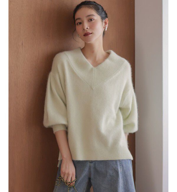 組曲「フラッフィーファーＶネック ニット」|ニット・セーター|ﾗｲﾑｲｴﾛ
