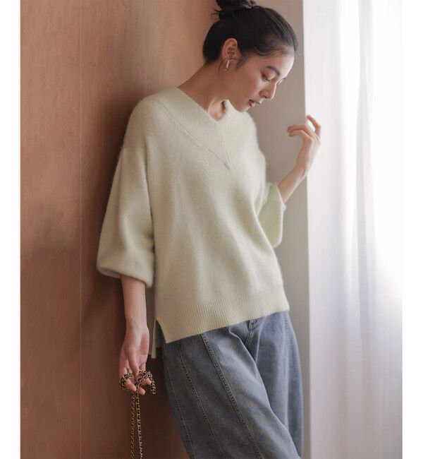 組曲「フラッフィーファーＶネック ニット」|ニット・セーター|