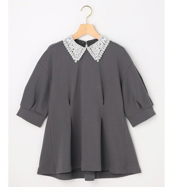 組曲「【2WAY】レース襟フレンチテリーフレア カットソー」|Tシャツ・カットソー|