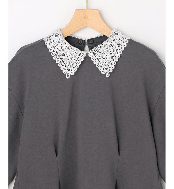 組曲「【2WAY】レース襟フレンチテリーフレア カットソー」|Tシャツ・カットソー|