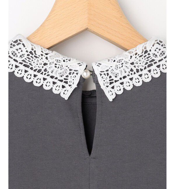組曲「【2WAY】レース襟フレンチテリーフレア カットソー」|Tシャツ・カットソー|