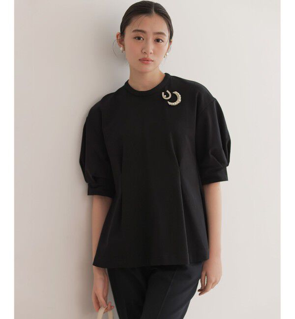 組曲「【2WAY】レース襟フレンチテリーフレア カットソー」|Tシャツ・カットソー|