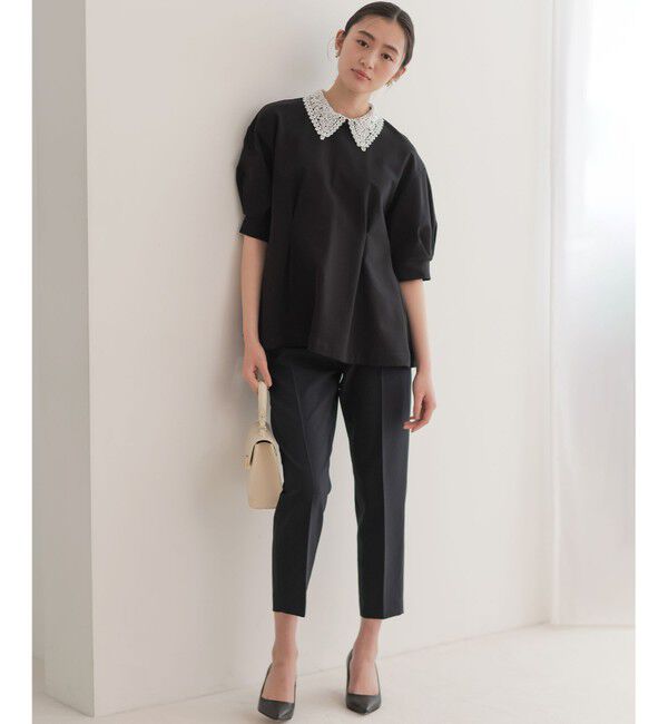 組曲「【2WAY】レース襟フレンチテリーフレア カットソー」|Tシャツ・カットソー|