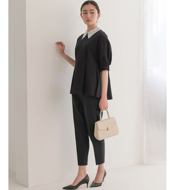 組曲「【2WAY】レース襟フレンチテリーフレア カットソー」|Tシャツ・カットソー|