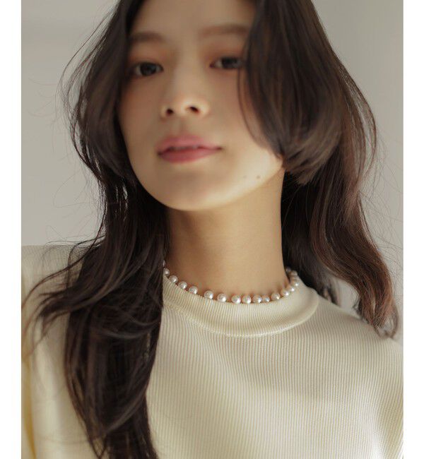 組曲「【WEB限定】パール釦畦ニット プルオーバー」|ニット・セーター|