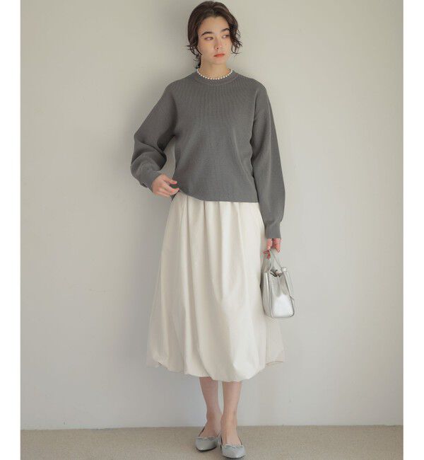 組曲「【WEB限定】パール釦畦ニット プルオーバー」|ニット・セーター|