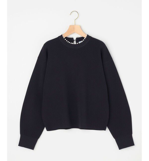 組曲「【WEB限定】パール釦畦ニット プルオーバー」|ニット・セーター|