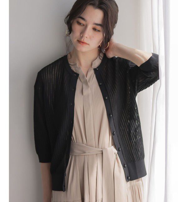 組曲「【前後着用可】レーシーニット カーディガン」|カーディガン|