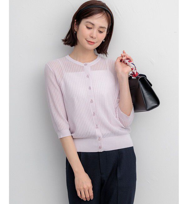 組曲「【前後着用可】レーシーニット カーディガン」|カーディガン|