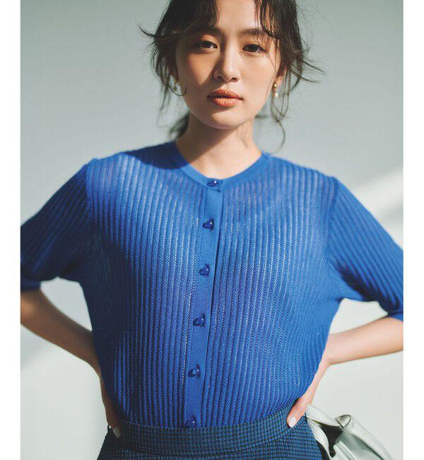 組曲「【前後着用可】レーシーニット カーディガン」|カーディガン|