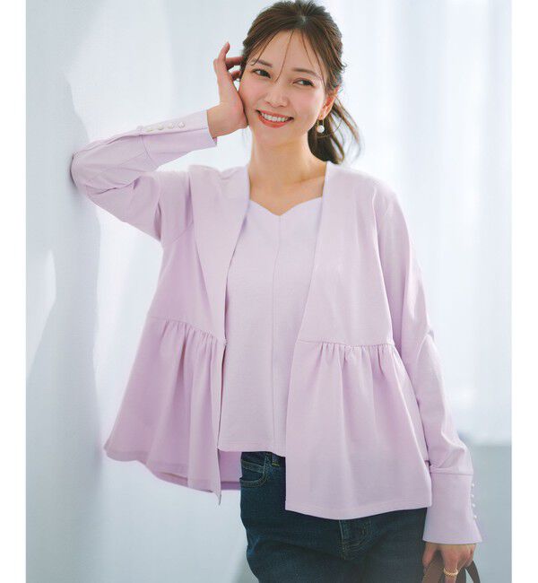 組曲「【美人LABコラボ】ビューティーファンクションジャージー ハートラインアンサンブル」|カーディガン|