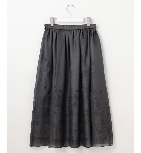 自由区「【洗える】シアーパネルエンブロイダリー スカート」|スカート|
