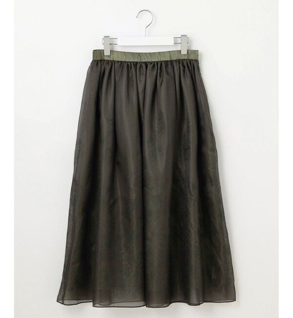 自由区「【洗える】シアーパネルエンブロイダリー スカート」|スカート|