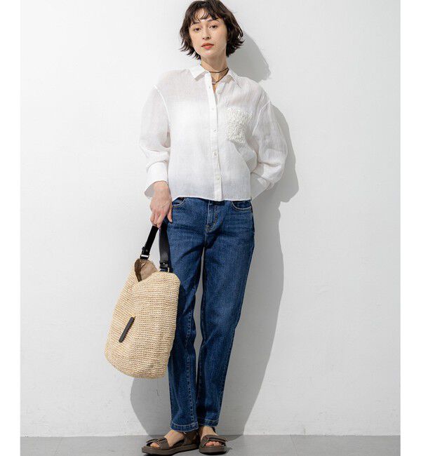 23区「23区DENIM ストレートフィット デニムパンツ」|デニム|