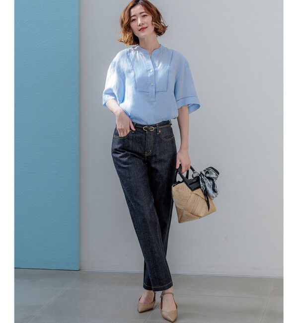 23区「23区DENIM ストレートフィット デニムパンツ」|デニム|