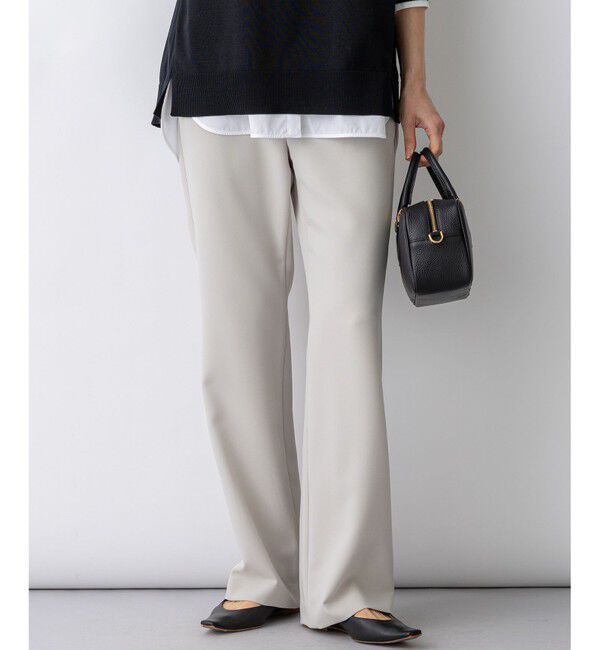 23区「【新色追加】ストレッチダブルクロス フレアパンツ」|その他|ベージュ