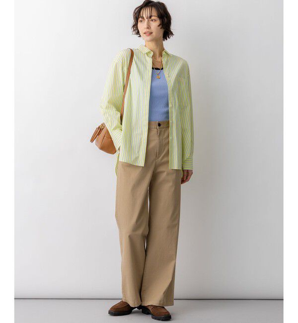23区「【Oggi掲載・見上愛さん着用】CANCLINI シャーティング ルーズフィットシャツ」|シャツ・ブラウス|