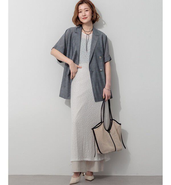 23区「【SLOW/一部店舗限定】リンクルレース レイヤード ワンピース」|ワンピース|