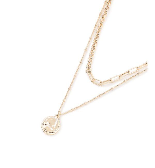 23区「【WEB&一部店舗限定】アシンメトリーチェーンコイン ネックレス」|ネックレス|
