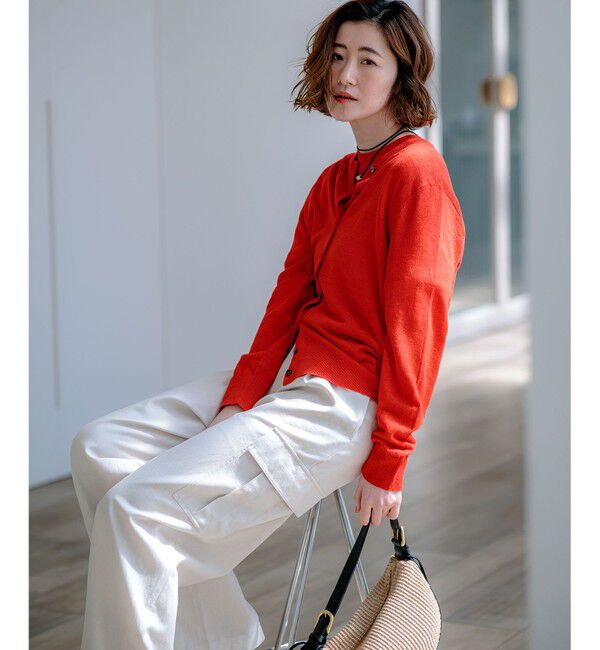 23区「【見上愛さん着用】コットンスラブポプリン カーゴパンツ」|カーゴ|