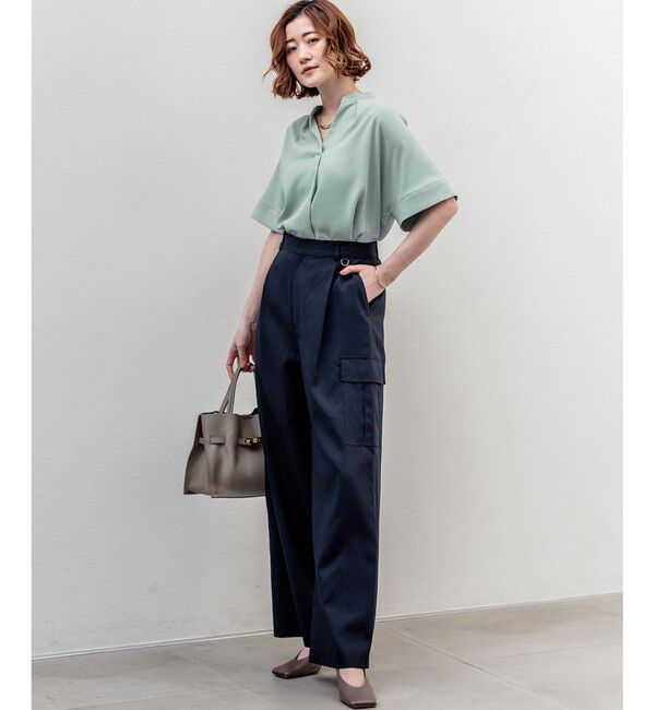 23区「【見上愛さん着用】コットンスラブポプリン カーゴパンツ」|カーゴ|