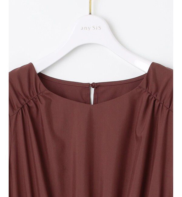 any SiS「【洗える】シャーリングディテール ワンピース」|ワンピース|