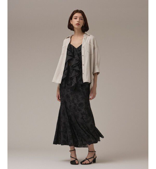 GRACE CONTINENTAL「マーメイドembスカート」|スカート|ブラック