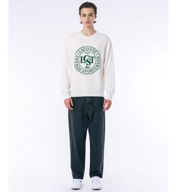 LACOSTE「ナイロン&times;コットン ジャカードグラフィック ニットセーター」|ニット・セーター|