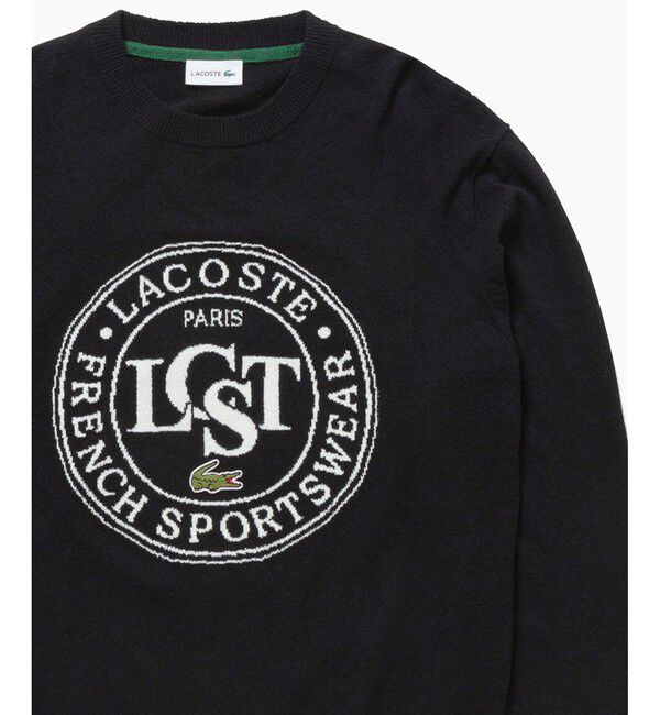 LACOSTE「ナイロン&times;コットン ジャカードグラフィック ニットセーター」|ニット・セーター|