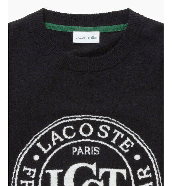 LACOSTE「ナイロン&times;コットン ジャカードグラフィック ニットセーター」|ニット・セーター|