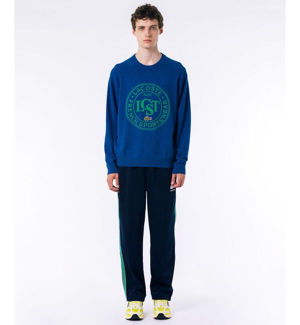 LACOSTE「ナイロン&times;コットン ジャカードグラフィック ニットセーター」|ニット・セーター|