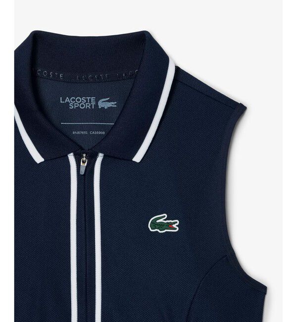 LACOSTE「ウルトラドライ鹿の子地ポロドレス」|ワンピース|