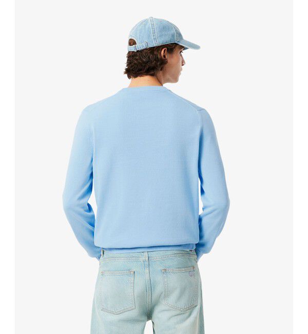 LACOSTE「ランドスケープワニロゴコットンニットセーター」|ニット・セーター|